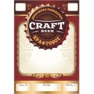 Этикетка самоклеящаяся "Craft Beer", прямоугольная, 70х100 мм, 20 шт/уп